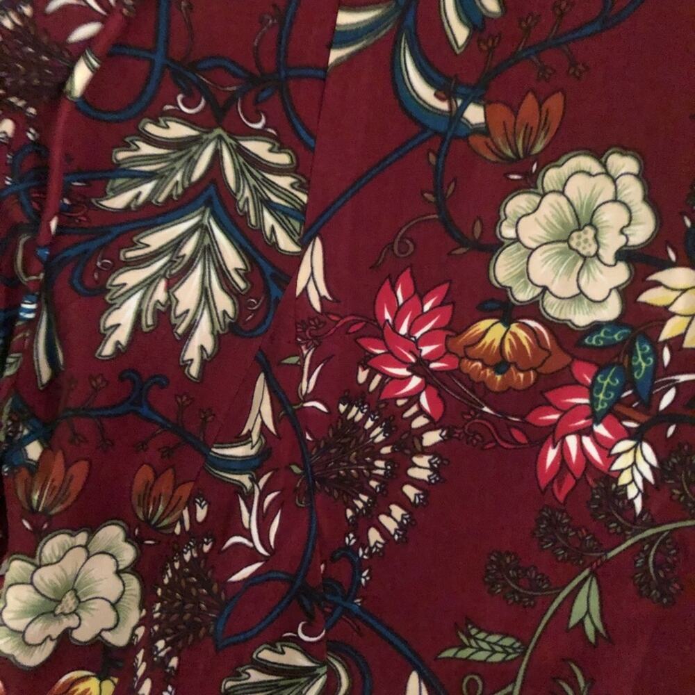 NEW Moon River Red Floral Lace-Up Dress - Picture 6 of 7